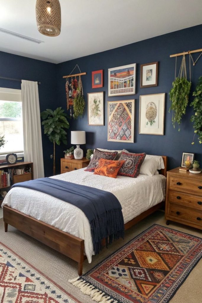 Blue whisper-soft romantic cozy space.