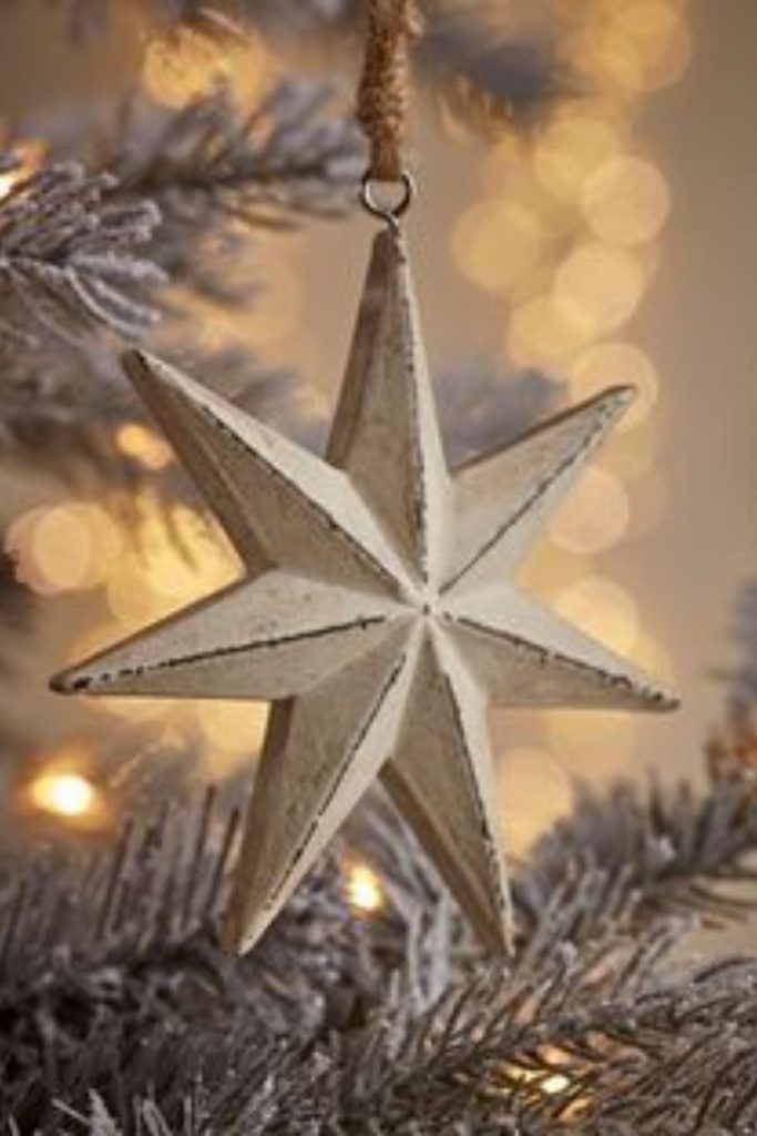 Wooden star serene minimalist decor.