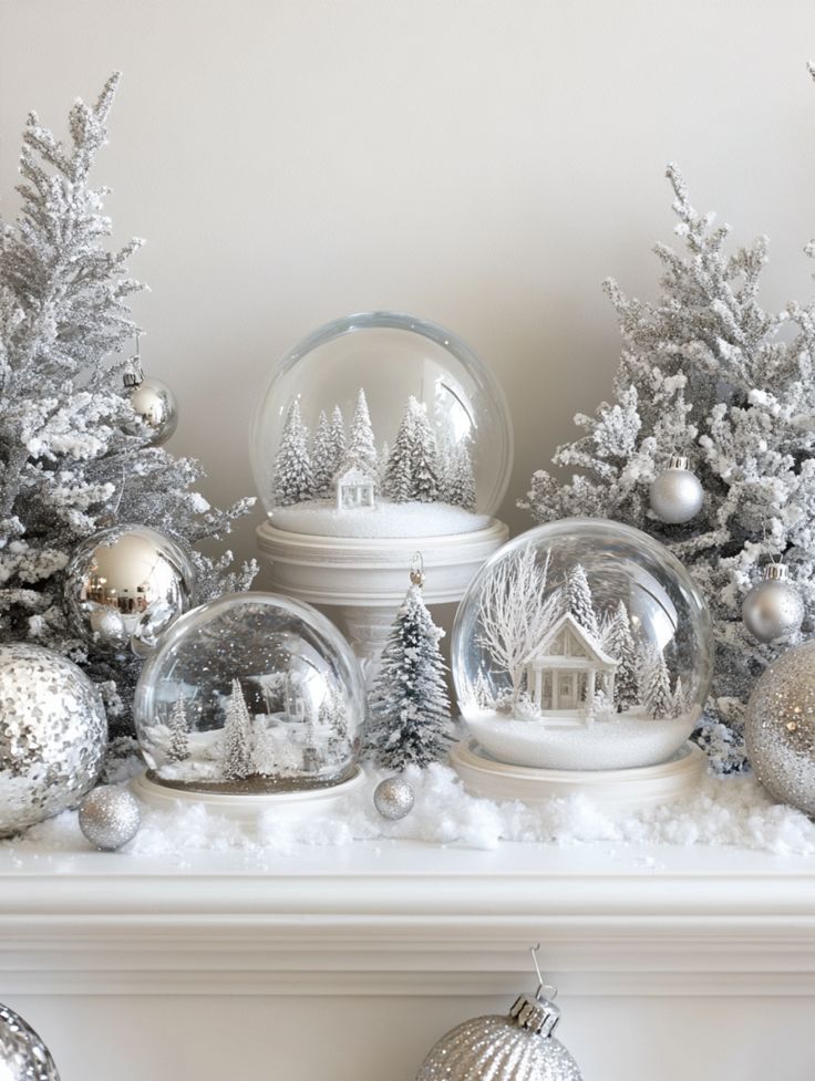 Silver birch frosted winter styling