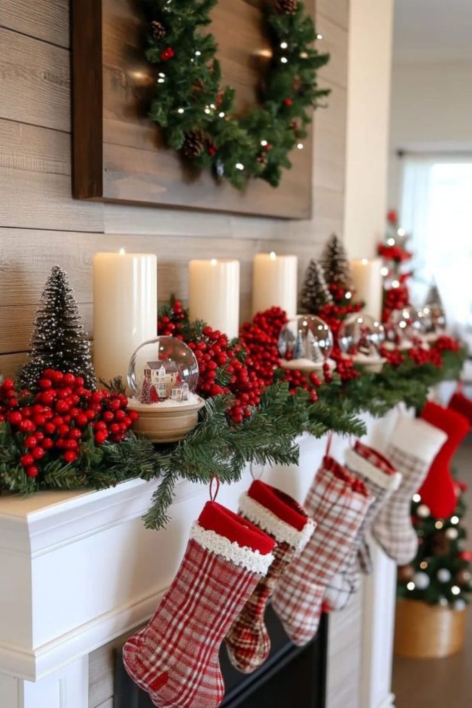 Snow globe fantasy-inspired Christmas decor.