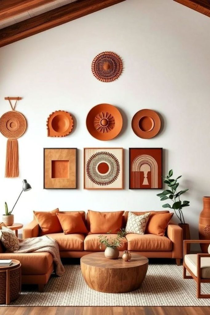 Terracotta desert-inspired warm earthy decor.