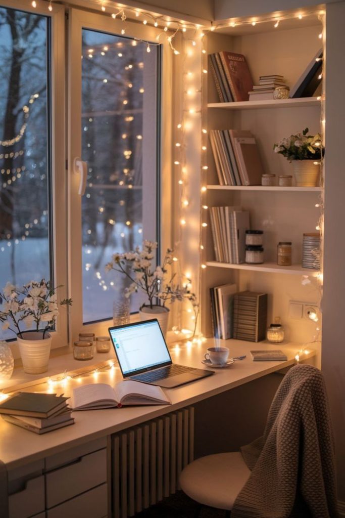 Fairylight chamber with whimsical pastel décor
