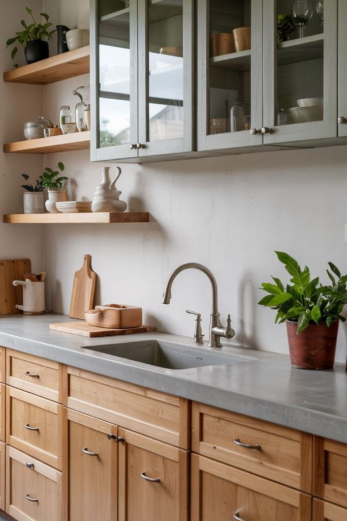 Whisperwood neutral kitchen with warmth.