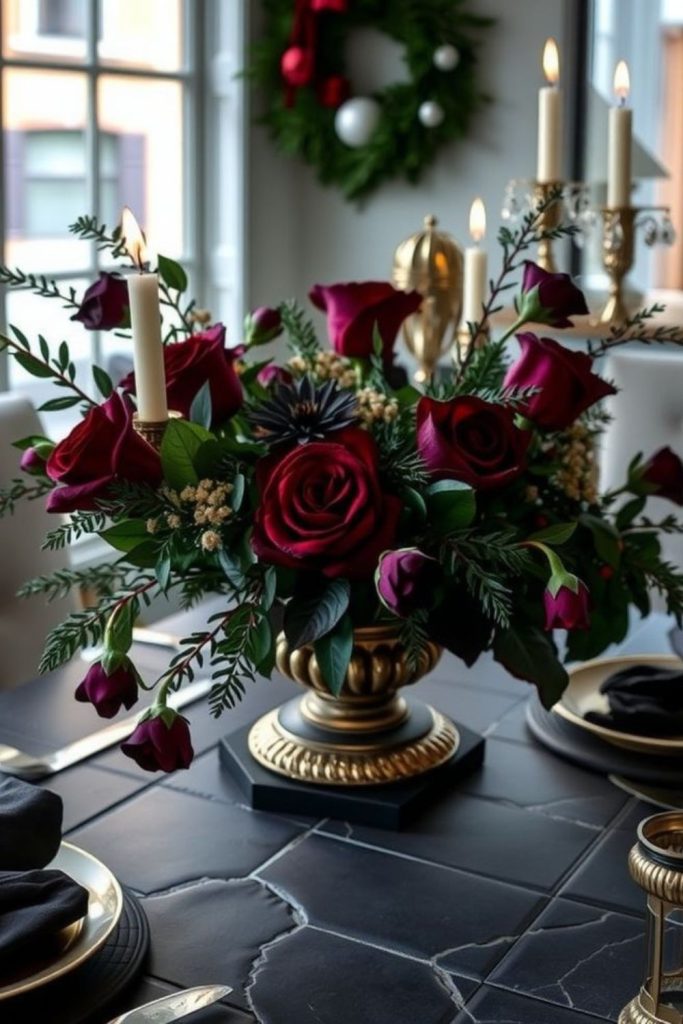 Rustic winter orchard inspired decorations