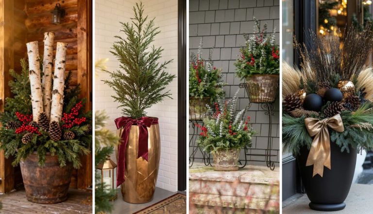 29 Winter Planters Front Porches Ideas