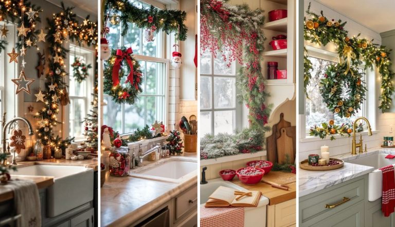 30 Kitchen Window Christmas Decor Ideas