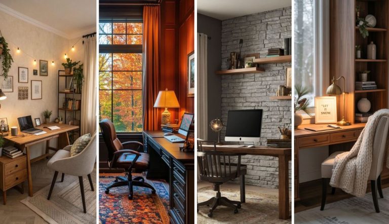 32 Warm Cozy Home Office Ideas