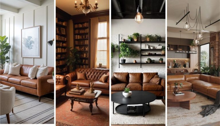 33 Leather Brown Couch Living Room Ideas