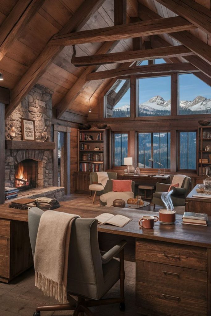 Back porch winter enclosed workspace