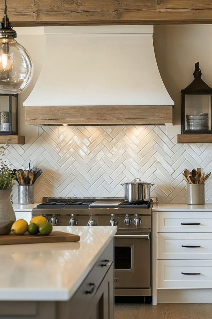Chevron ceramic tiles subtle movement design