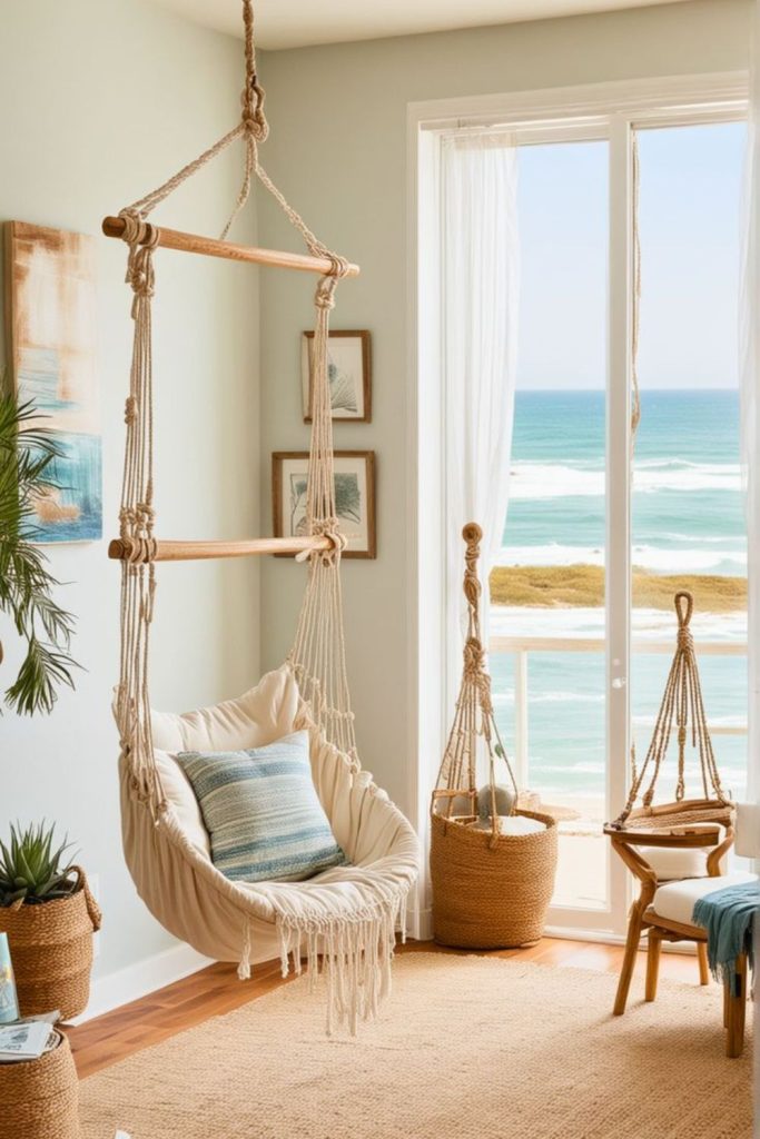 Seashells driftwood small coastal nook