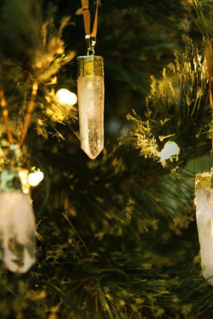 Clear quartz crystal branch accents