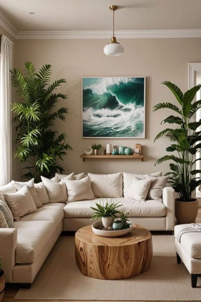 Rustic driftwood small living area