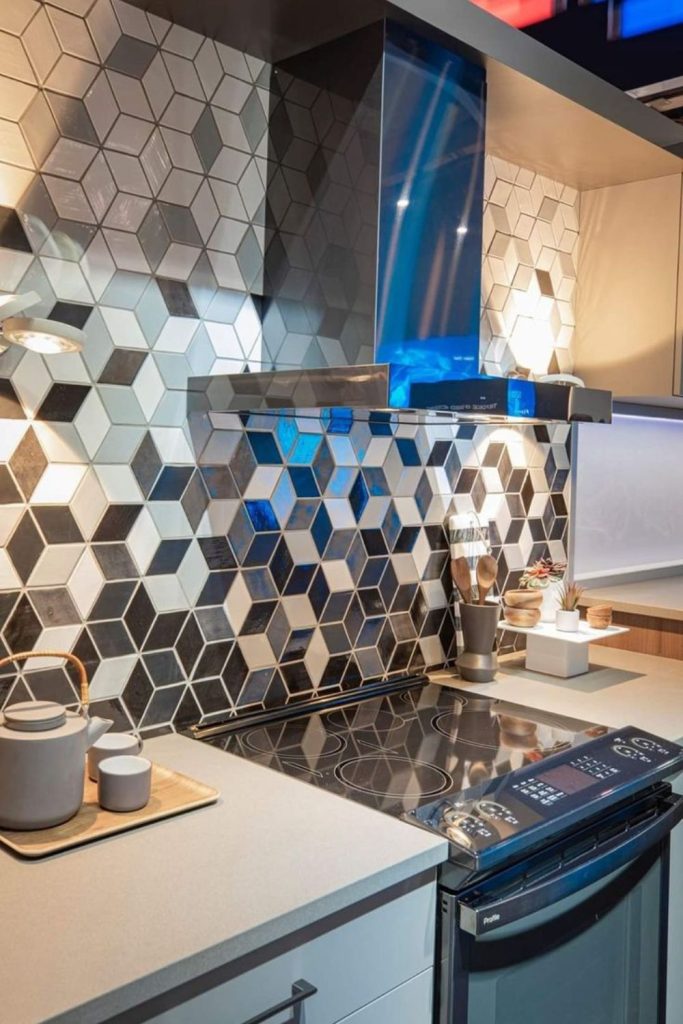 Gradient porcelain panels smooth color transition