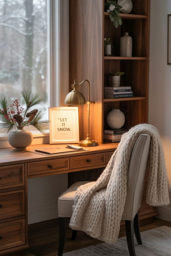 Hearth bench quilted writing seat