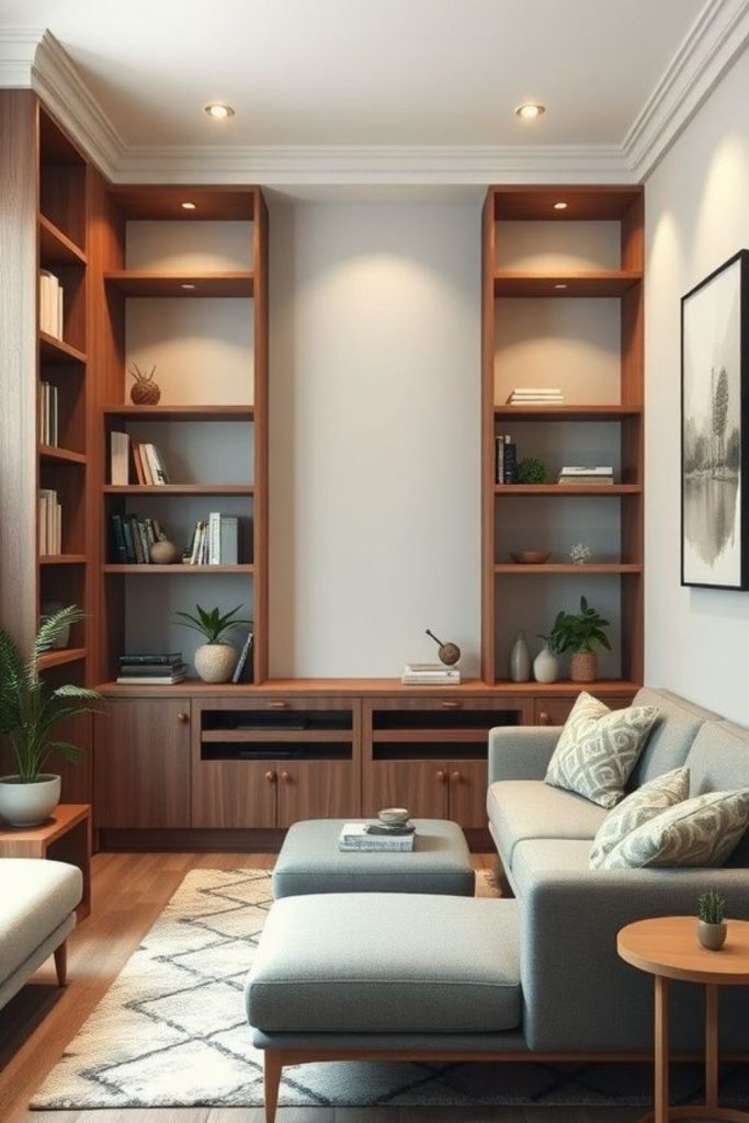 Geometric shelves in small cozy space