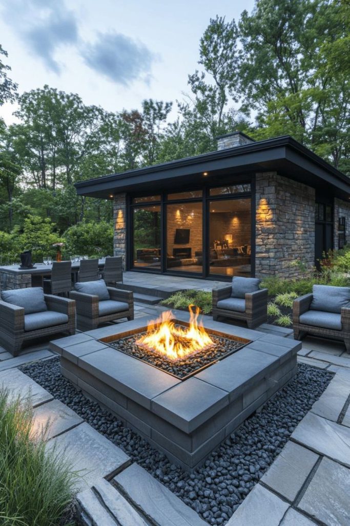 Loft-style industrial fire pit