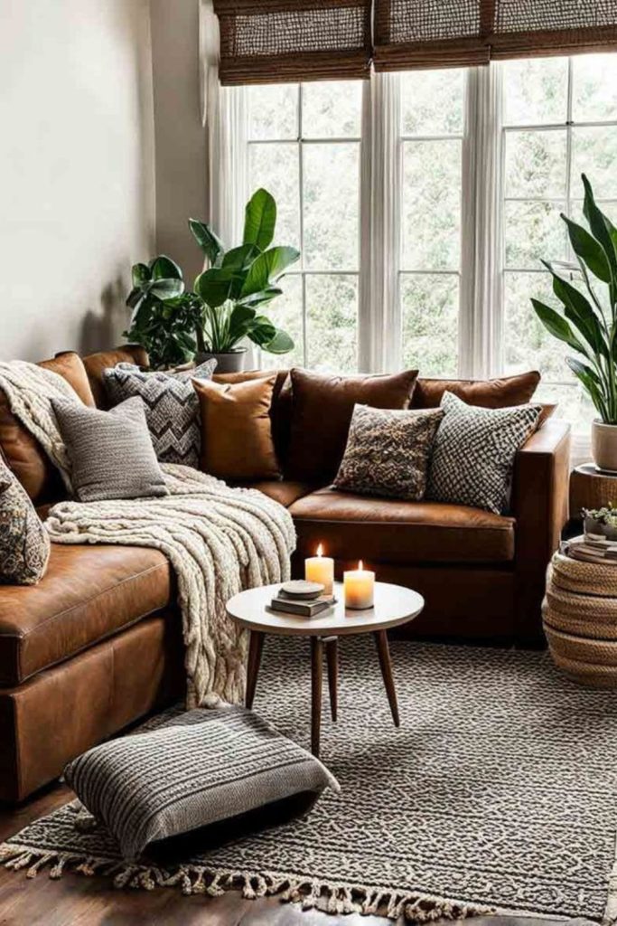 Maple brown soft airy retreat living.