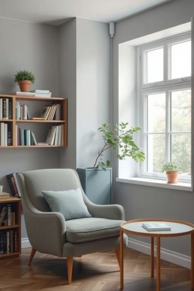 Frosted glass tiny room layout