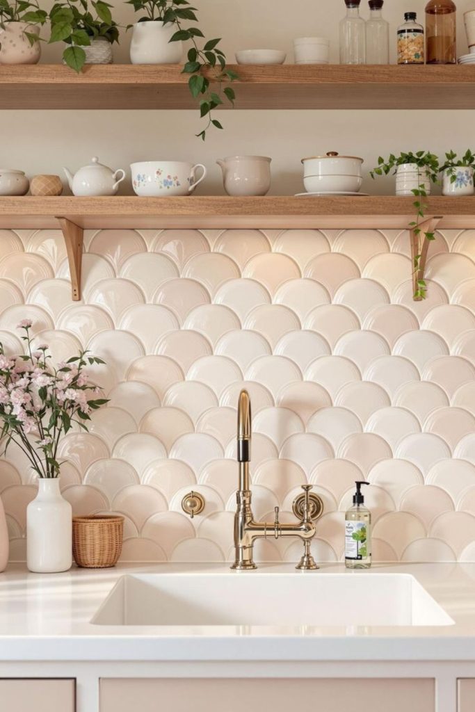 Layered wood slats warm linear texture