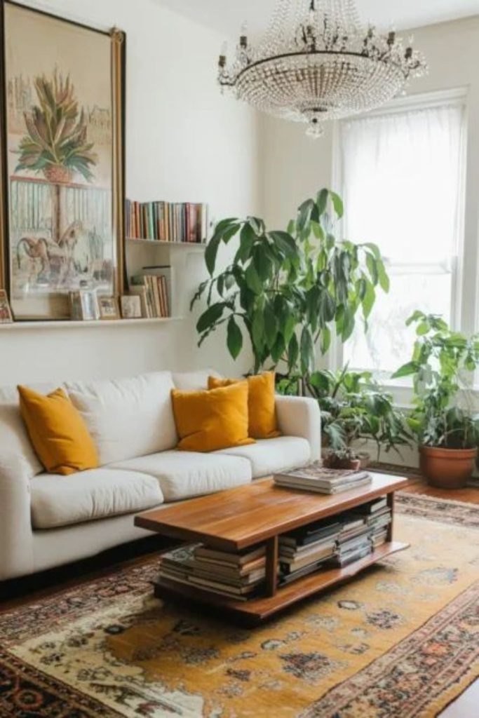 Colorful sunlight through stained glass