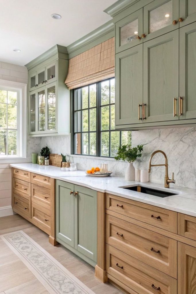 Mosslight canyon kitchen featuring earthy greens