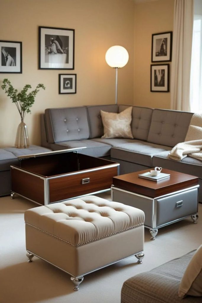 Modular furniture fits perfectly limited space.