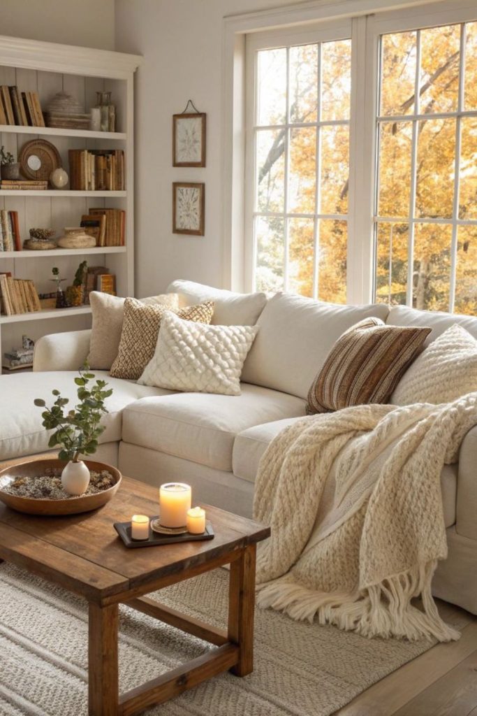 Quilted homestead living corner cozy.