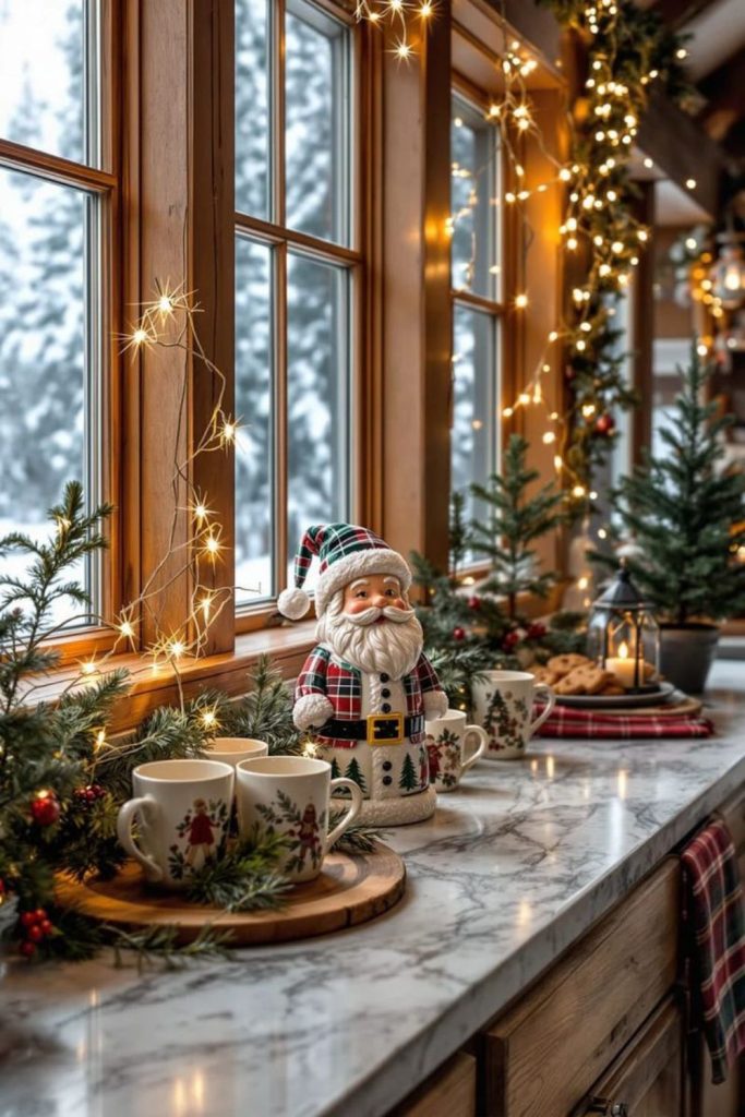 Lights cluster with pine sprigs