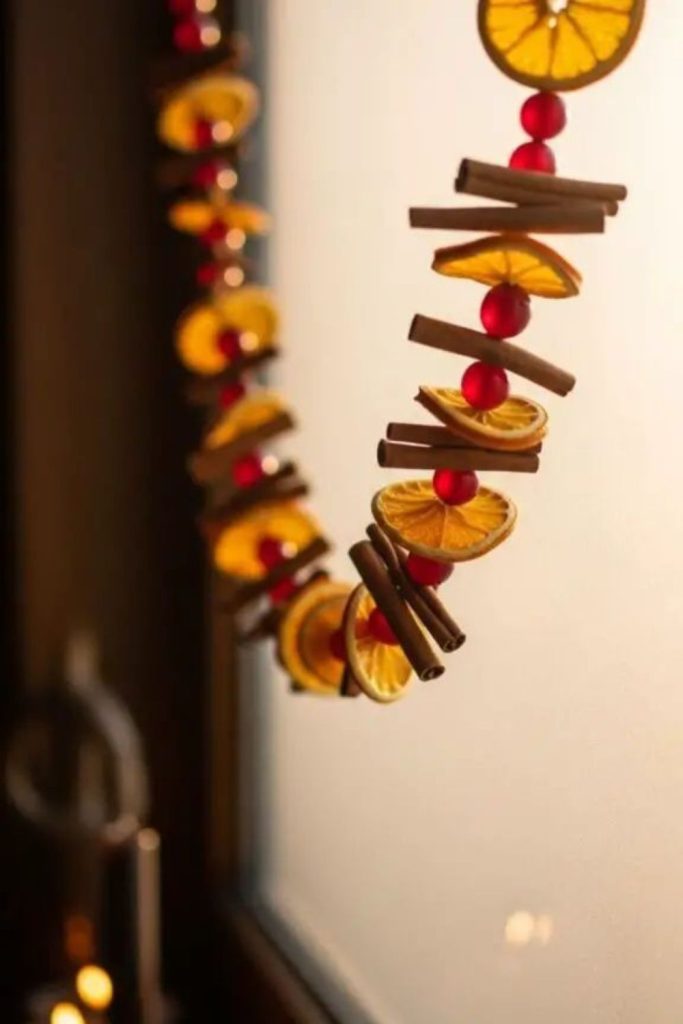 Citrus anise fragrant natural winter garland