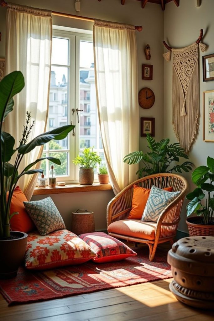 Sunlight through colorful panes