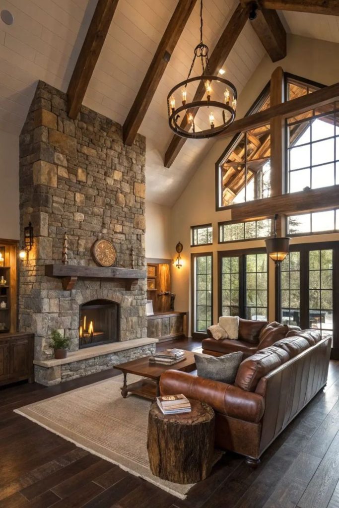 Amber light rustic farmhouse living