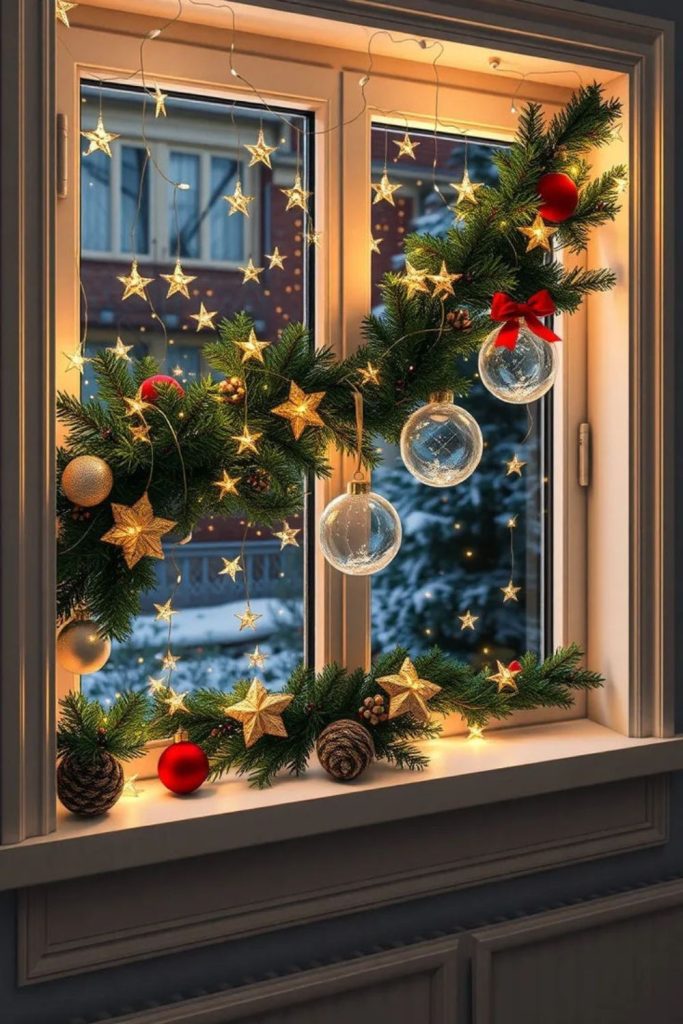 Mini snow globes with glowing lights