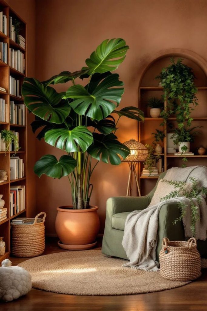 Leafy plants small sitting nook