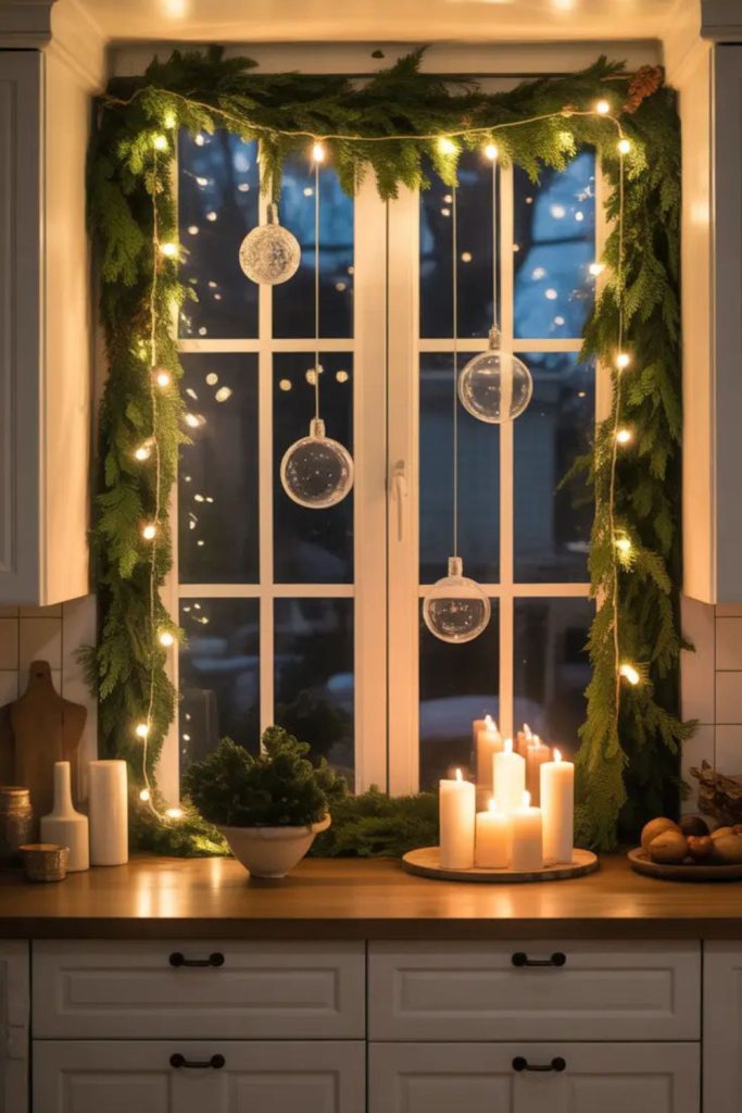 Mini candles with pine and stars