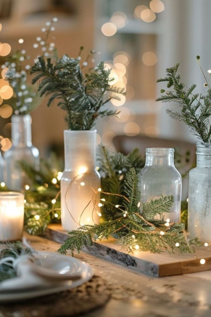 Twisted pine spiral with frosted berries
