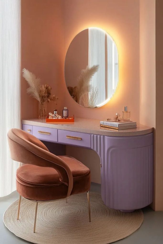 Elegant art deco vanity style