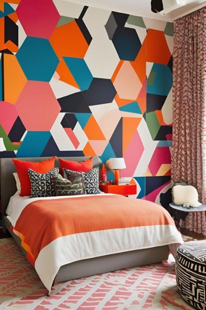 Colorful bold geometric abstract patterns