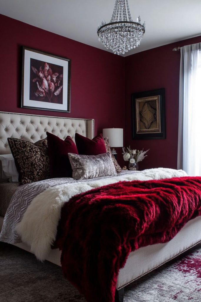 Bordeaux classic refined elegant bedroom