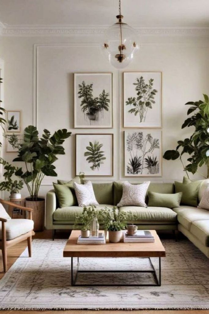 Lush greenery spilling over cozy seating.
