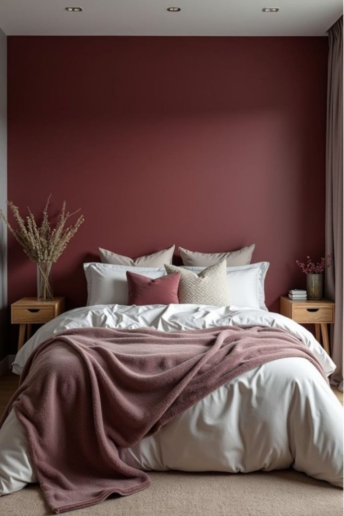 Burgundy Scandinavian simple clean design
