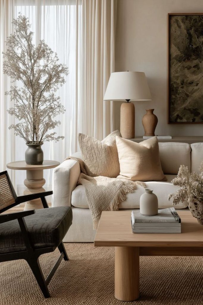 Balanced contrast winter home decor