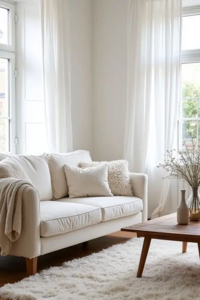 White textured subtle calming space