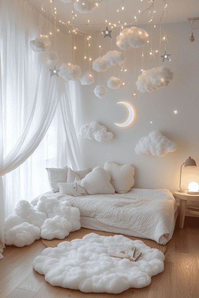 Cloud whites airy whimsical space