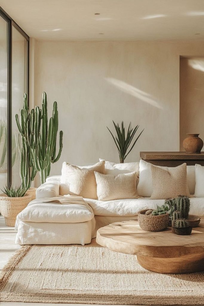 Desert cacti sandy textured nook