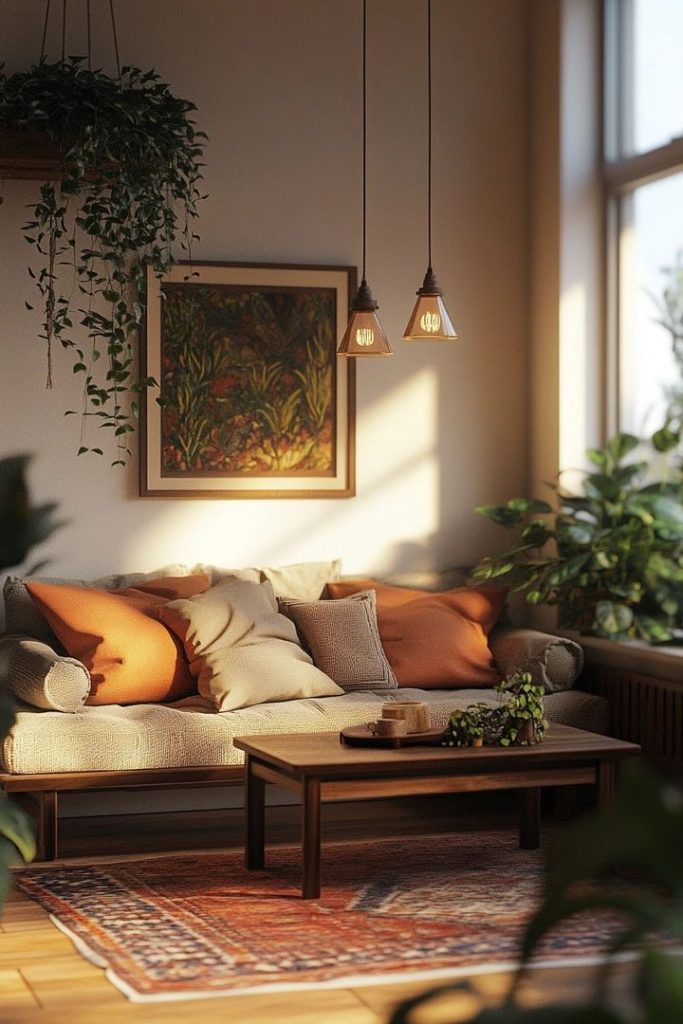 Earth tone grounded January interior