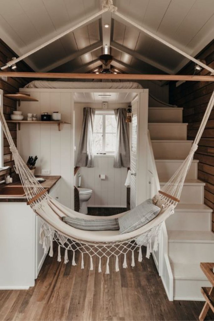 Lofted bed with cozy nook