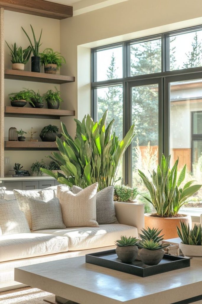 Green plants fresh winter home