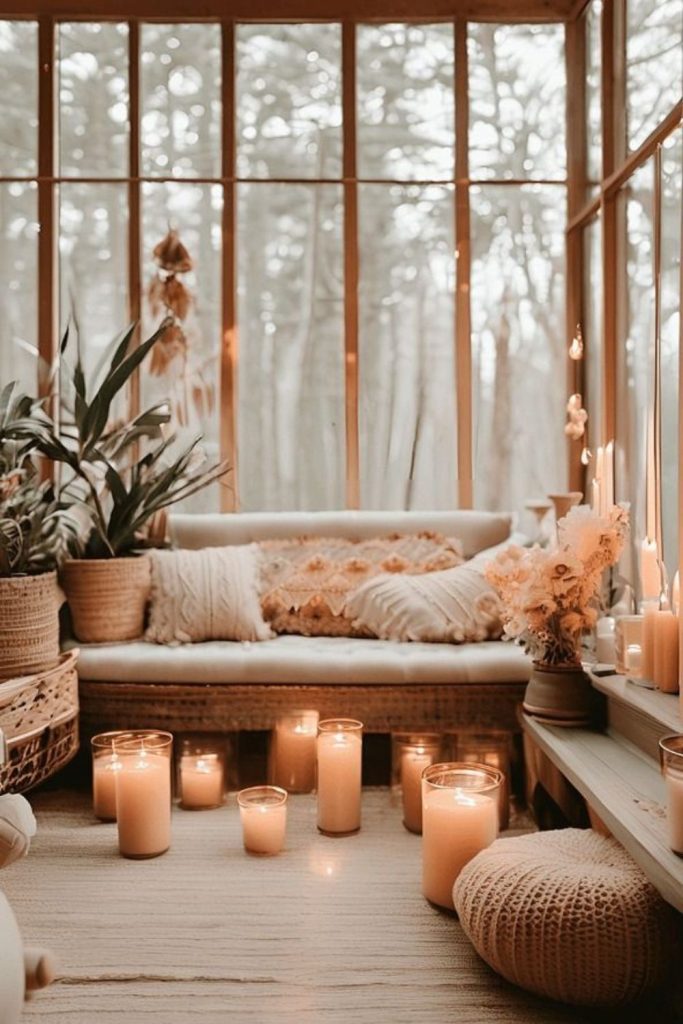 Frosted glass airy soft reflections