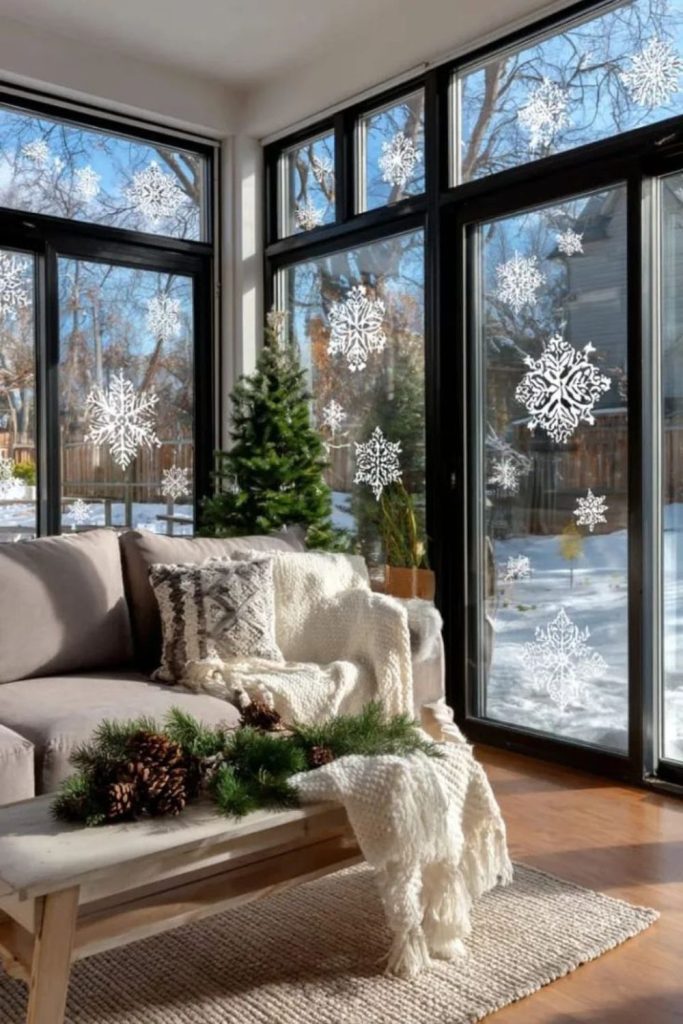 Frosted glass modern winter decor